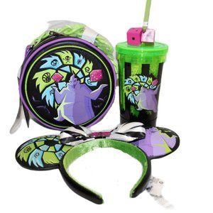 DISNEY LOUNGEFLY OOGIE BOOGIE NIGHTMARE BEFORE CHRISTMAS BAG TUMBLER EARS BUNDLE